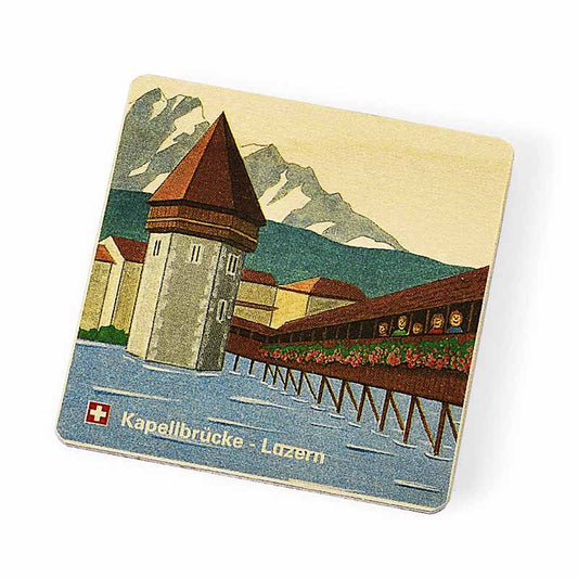 Atelier Fischer Magnet Swiss Tourist - Kapellbrücke