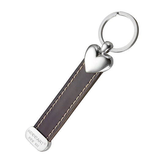 Keeeart KEY CHAINS - Heart Strap brown