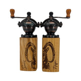 Hoizart Gewürzmühlen-Set Vintage mit Gravur, Steinbock