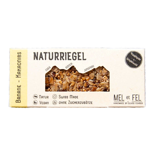 Mel et FEL Bio Naturriegel Banane-Kakaonibs