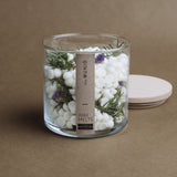 the MUNIO Wacholder und Limonium Sojawachsschmelze im Teelichtglas, ⌀ 10 cm