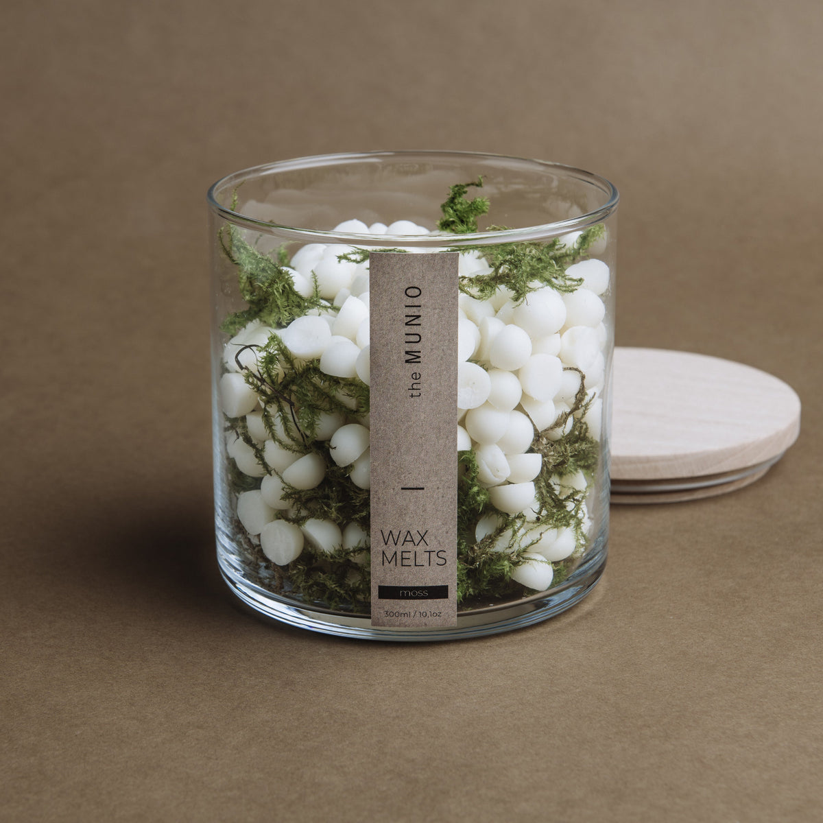 the MUNIO Moos Sojawachsschmelze im Teelichtglas, ⌀ 8 cm