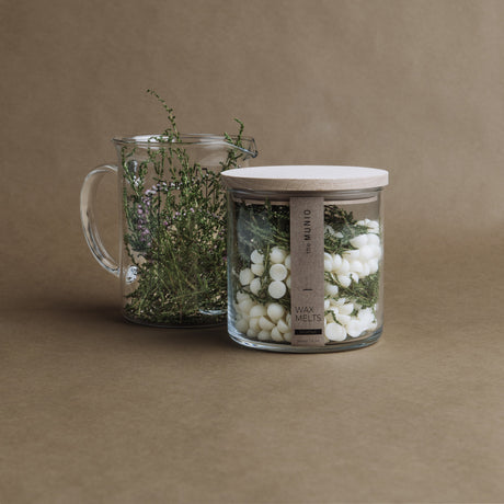 the MUNIO Heidekraut Sojawachsschmelze im Teelichtglas, ⌀ 10 cm