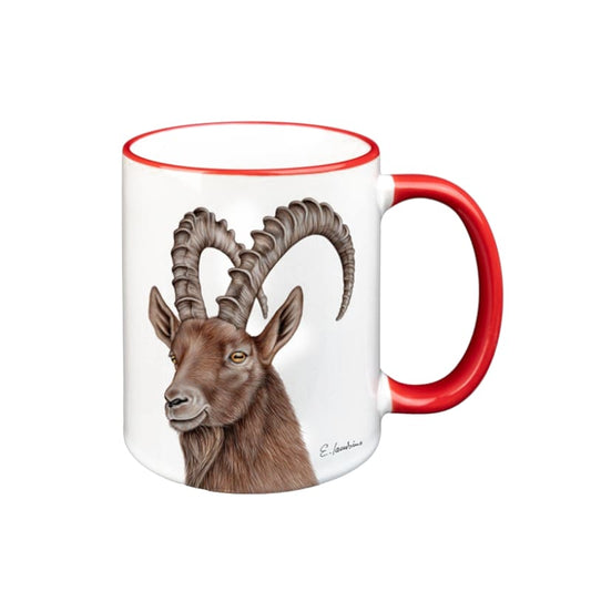 Tasse Steinbock rot 330ml