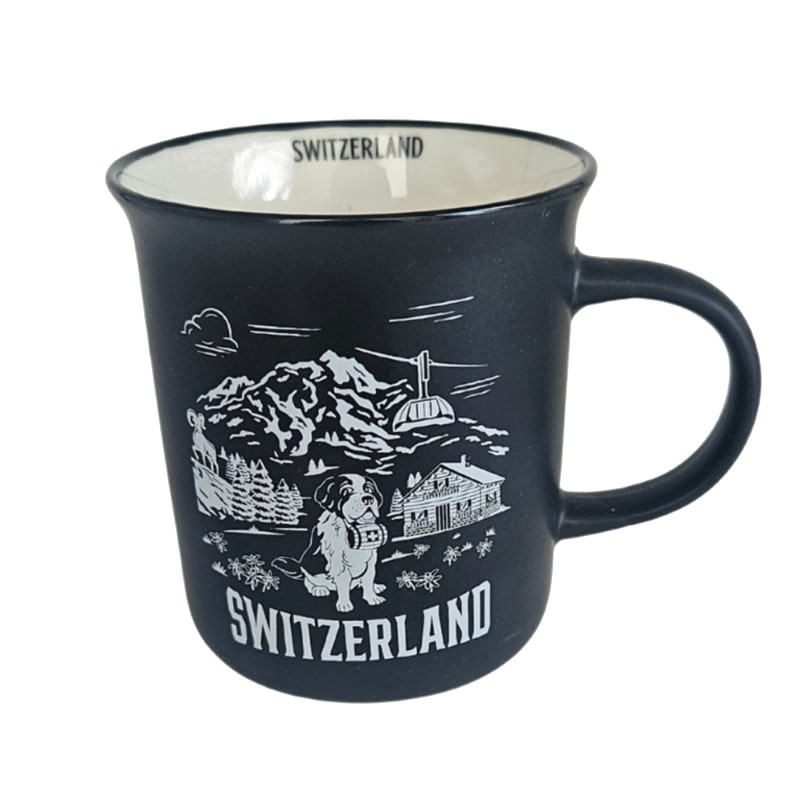 creanorm Switzerland Tasse Keramik, schwarz