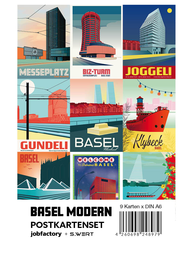 s.wert Postkartenset Modernes Basel, A6