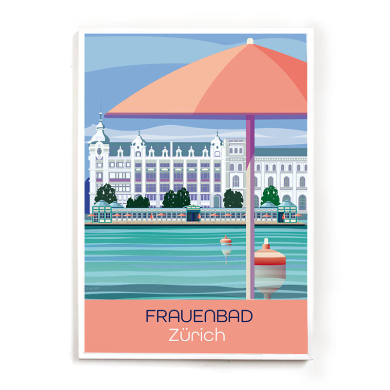 s.wert Poster Zürich Frauenbadi, A3