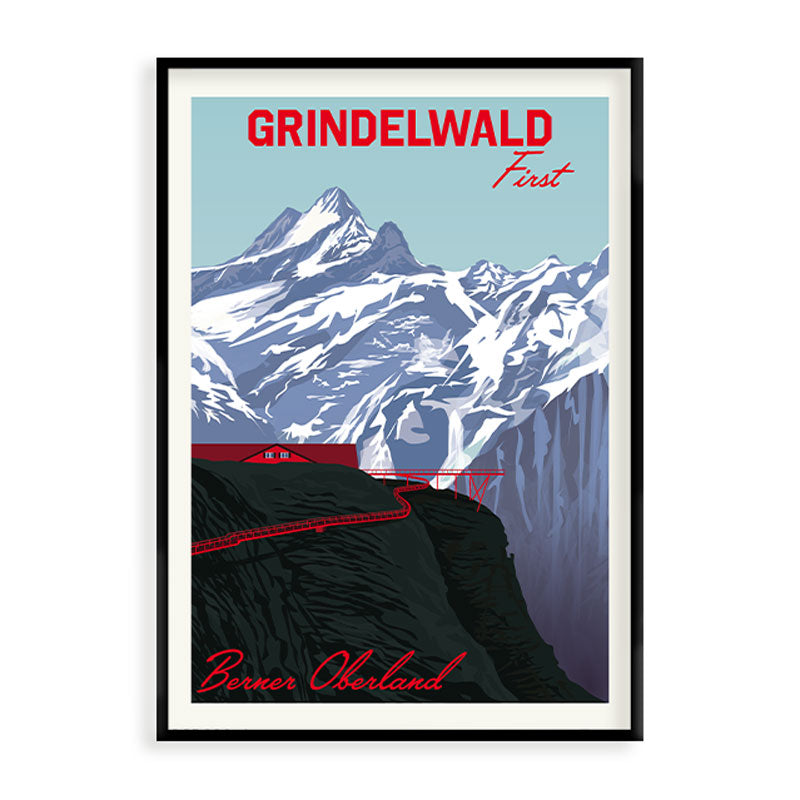 s.wert Poster Berner Oberland Grindelwald, A3