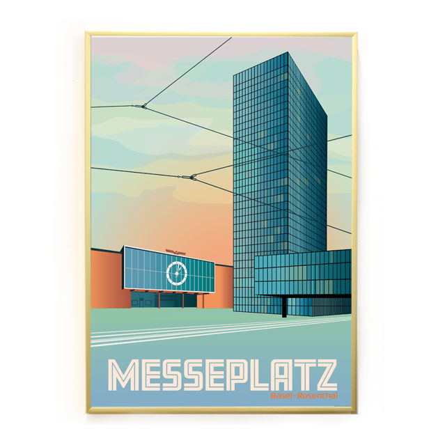 s.wert Postkarte Basel Messeplatz, A6