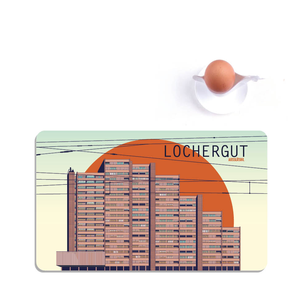 s.wert Frühstücksbrett Zürich Lochergut, 23.3 x 14.3 cm