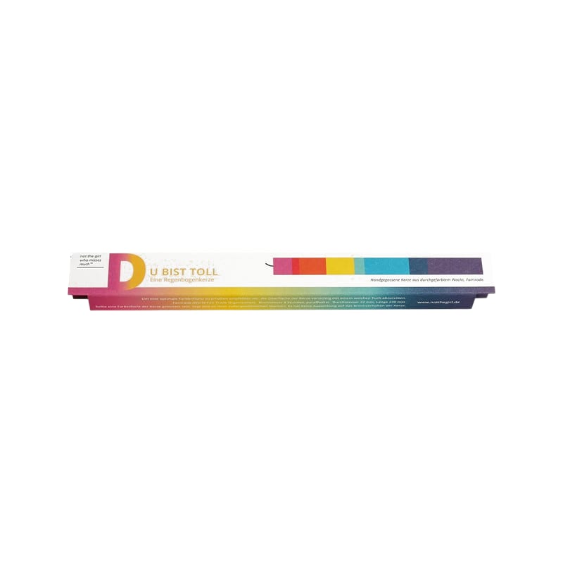 Fidea Design Kerze Regenbogen Du bist Toll, ⌀ 2.2 cm