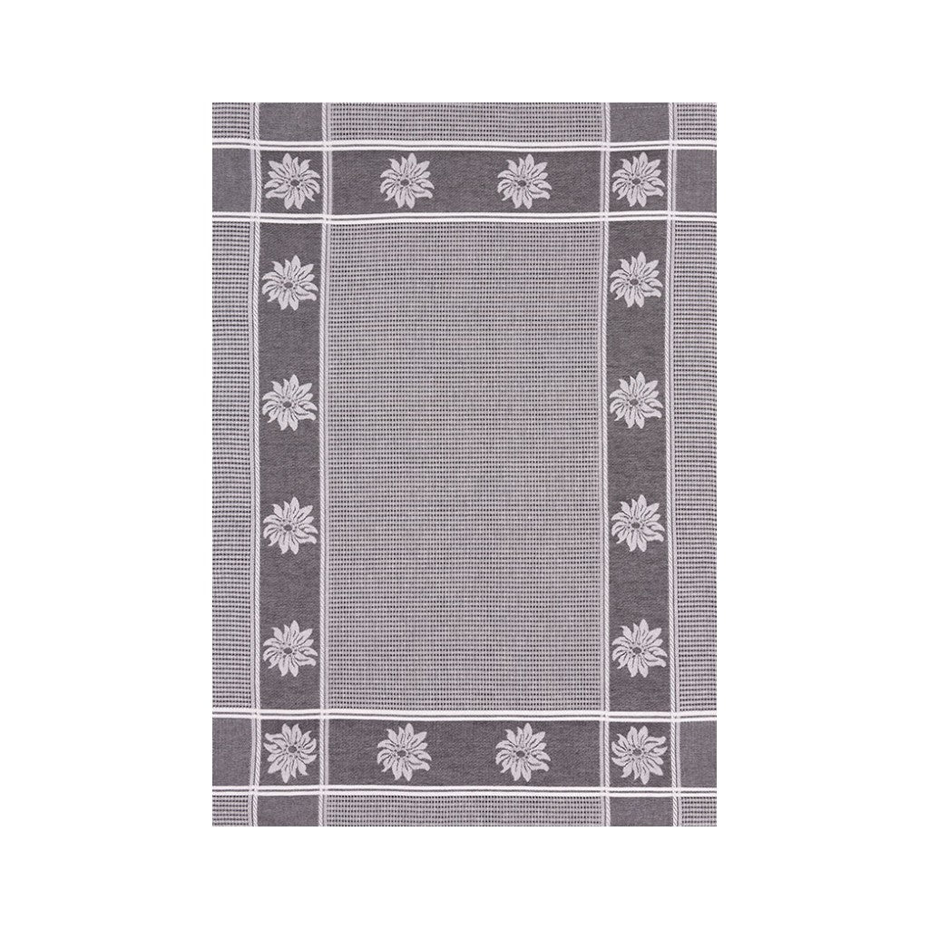 KULTSCHTOFF Waffeltuch Edelweiss, Schwarz