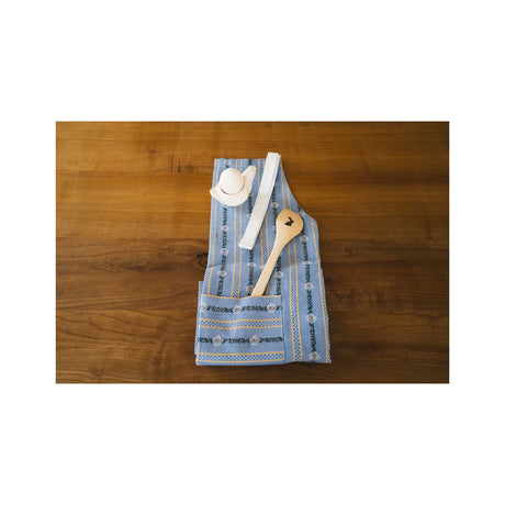 KULTSCHTOFF Latzschürze Edelweiss, blau