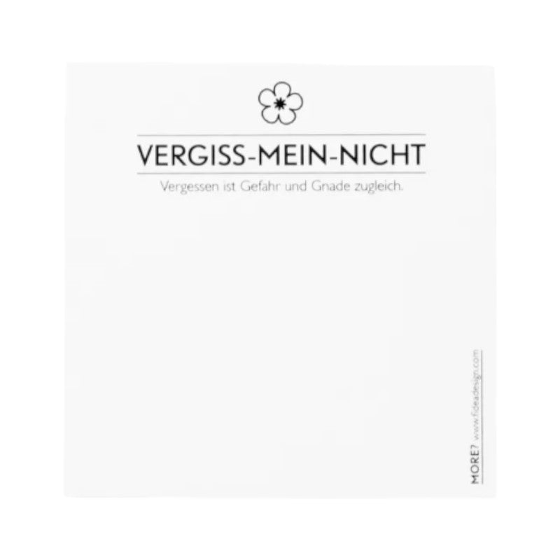 Fidea Design Haftnotizen Vergiss mein nicht, 7 x 7 cm