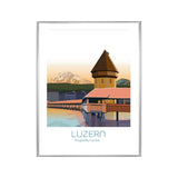 s.wert DIN A3 Poster Luzern Kapellbrücke