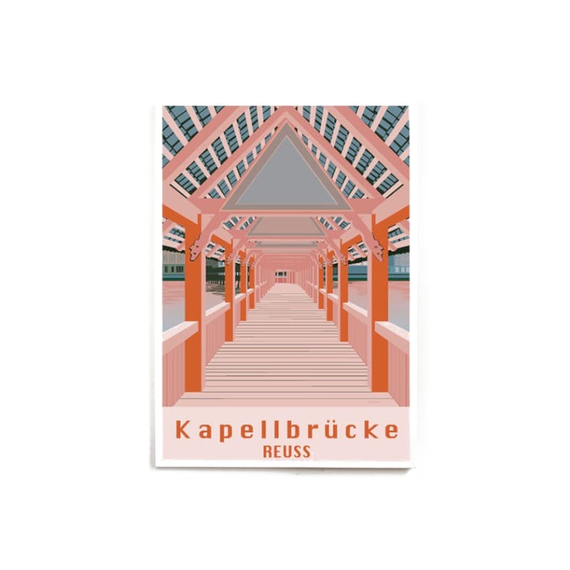 s.wert DIN A2 Poster Kapellbrücke Reuss