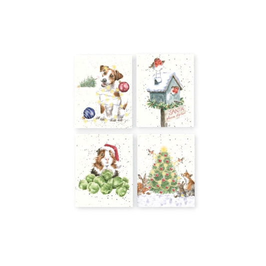 Wrendale Designs Karte Hund, Meerschweinchen Baum