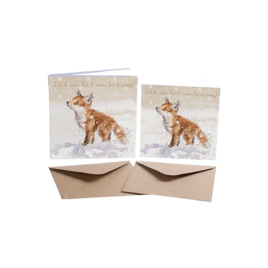 Wrendale Designs Karte Let it Snow mit Fuchs