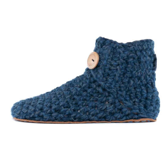 Kingdom of Wow Hausschuhe Wolle-Bambus Midnight Blue
