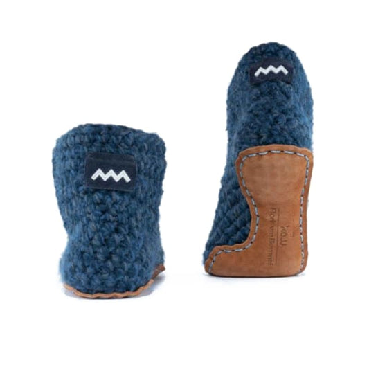 Kingdom of Wow Hausschuhe Wolle-Bambus Midnight Blue