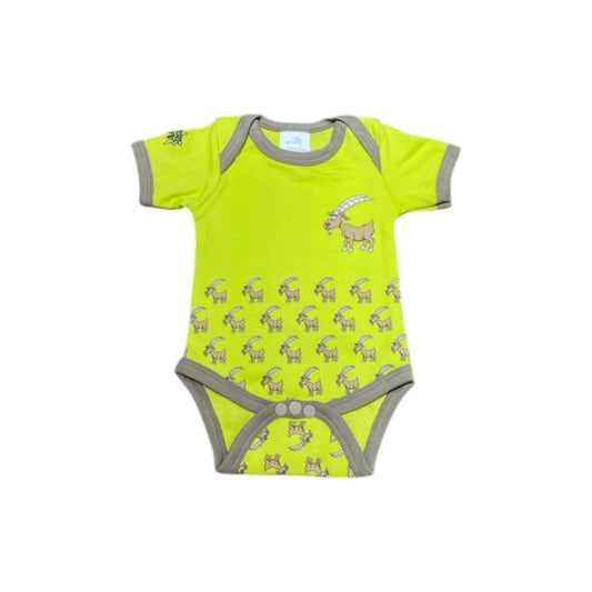 KOWI Fashion Baby-Body Steinbock, Kurzarm "Lime"