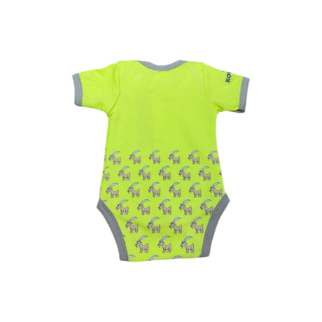 KOWI Fashion Baby-Body Steinbock, Kurzarm "Lime"