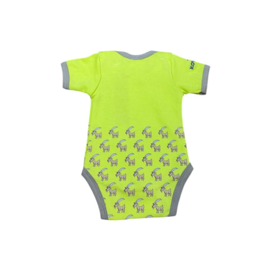 KOWI Fashion Baby-Body Steinbock, Kurzarm "Lime"