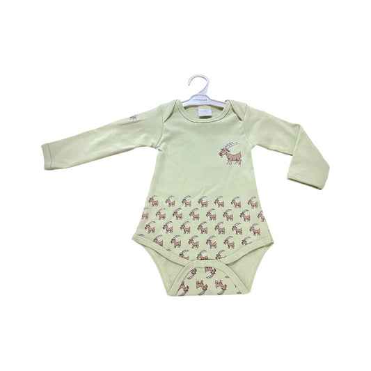 KOWI Fashion Baby-Body Steinbock, Langarm "Hellgrün"