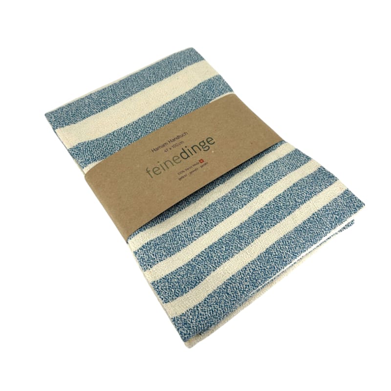 Hamam Handtuch gestreift, atlantik 47x100cm