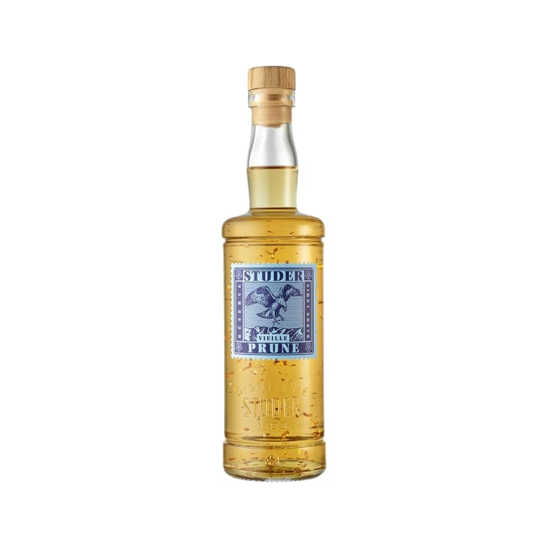 STUDER Likör Vieille Prune mit Goldflitter 24ct. 35cl