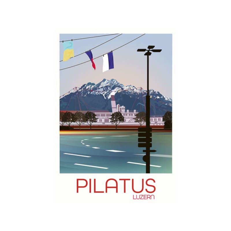 s.wert Postkarte Luzern Pilatus