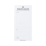 Notizblock Poschti-Lischte