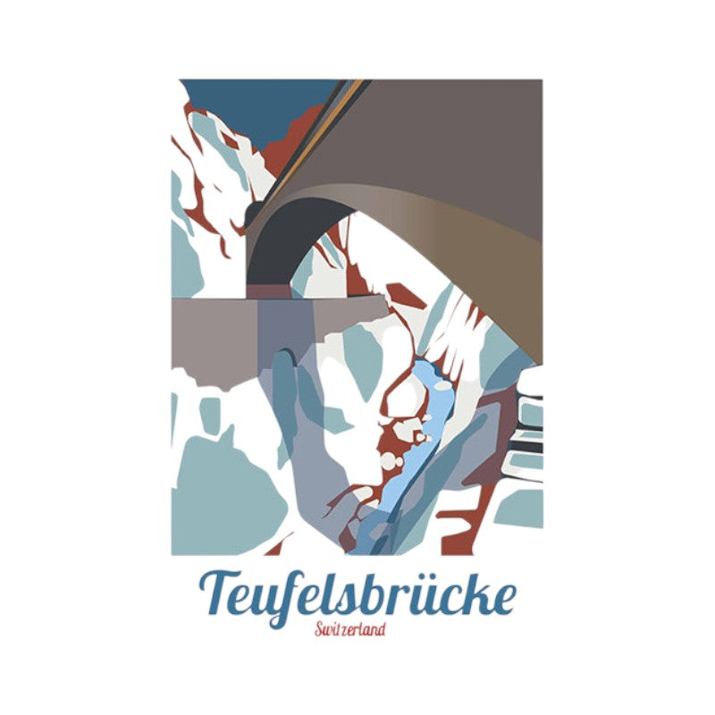 s.wert Postkarte Uri Teufelsbrücke