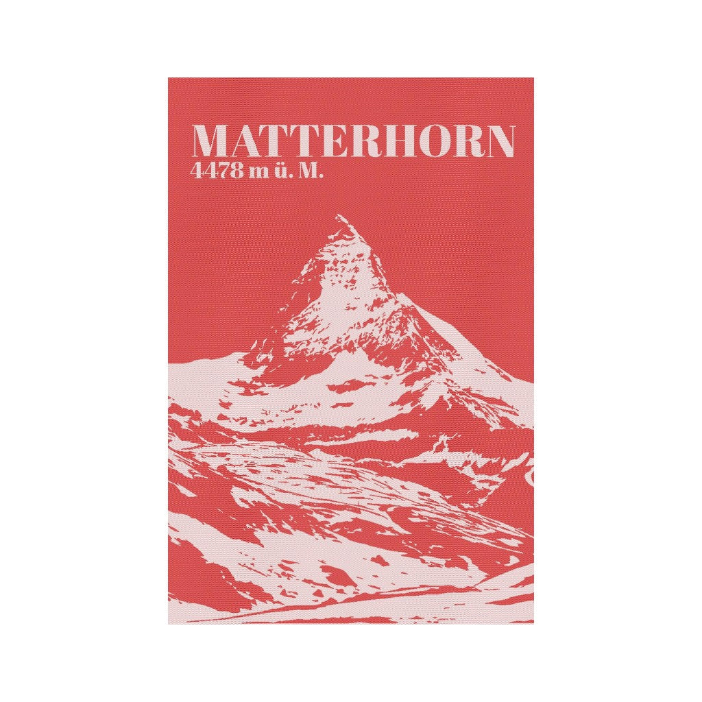 KULTSCHTOFF Küchentuch Berg Matterhorn, Rot