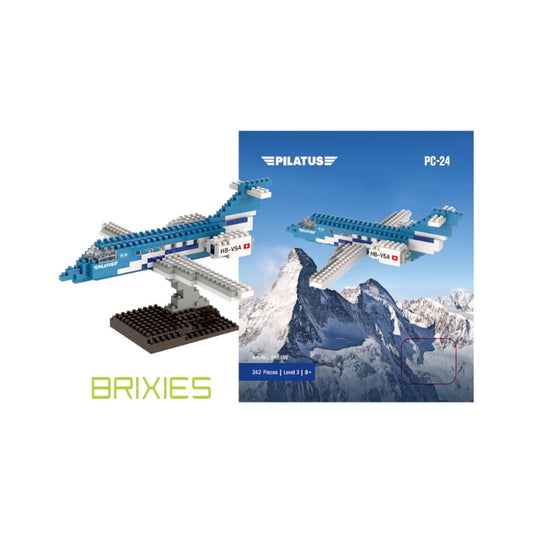 creanorm Brixies Pilatus Flieger P24 aus Minibausteinen