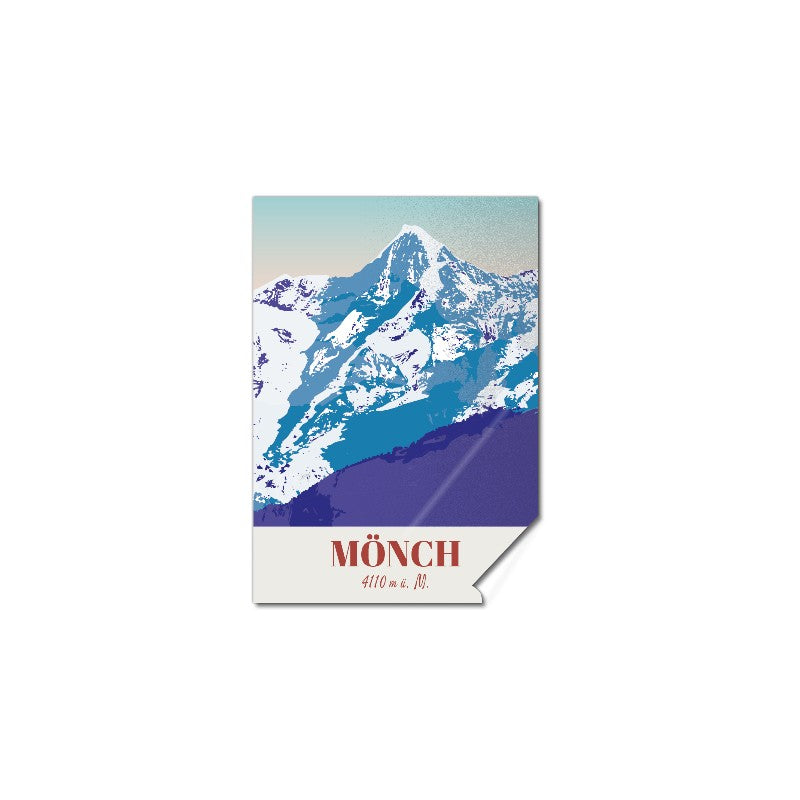 s.wert Sticker A7 Berner Alpen Mönch