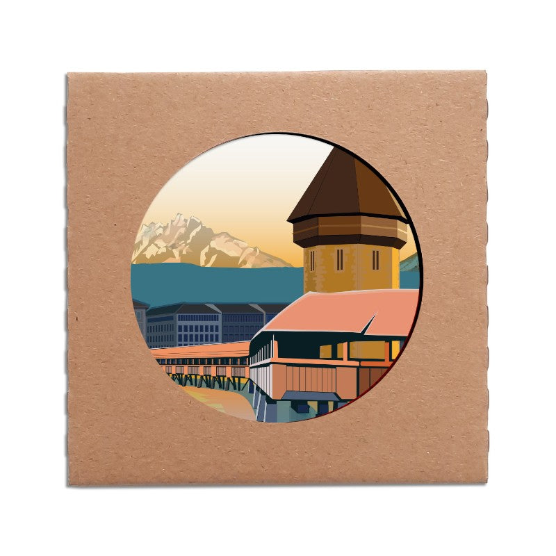 s.wert Untersetzer 4er Set Luzern, 9.5 x 9.5 cm
