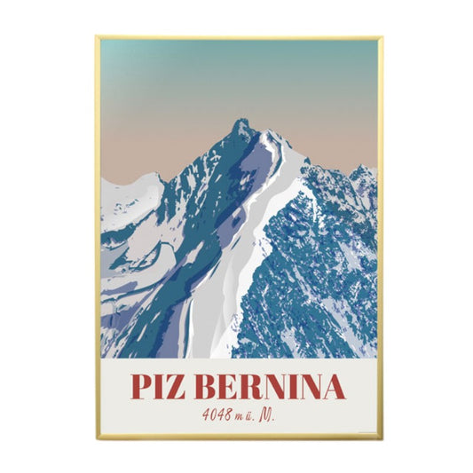 s.wert DIN A3 Poster Graubünden Piz Bernina