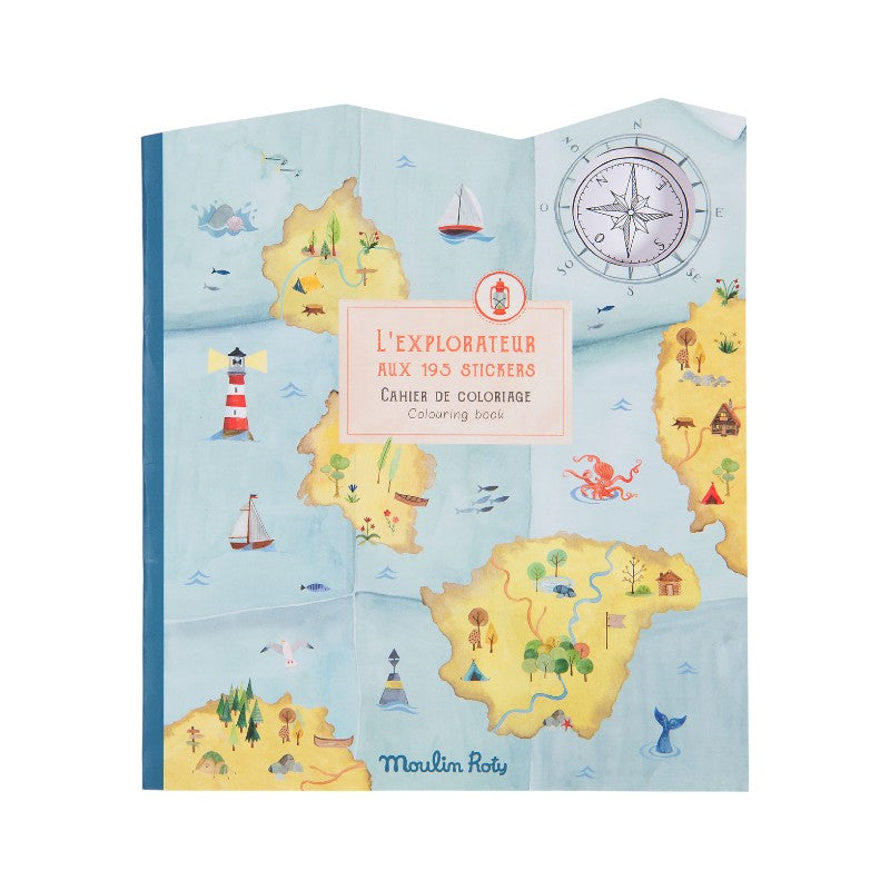 Moulin Roty Malbuch mit Sticker Forscher