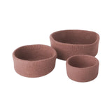 Gry & Sif Filzschalen 3er Set, lavendel