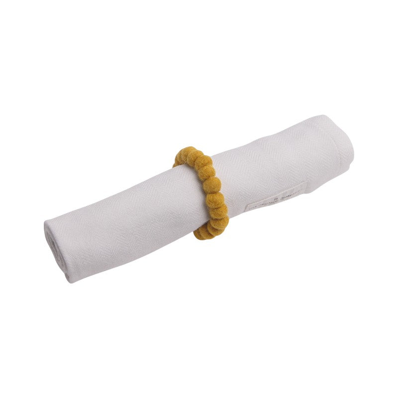 Gry & Sif Serviettenring Filz 2er Set, senf