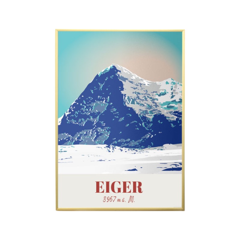 s.wert DIN A2 Poster Berner Alpen Eiger