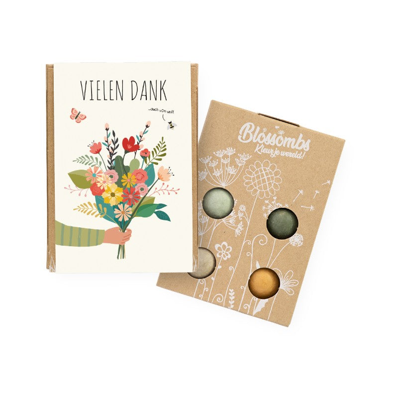 Blossombs Geschenkbox Mini "Vielen Dank" mit 4 Samenbomben