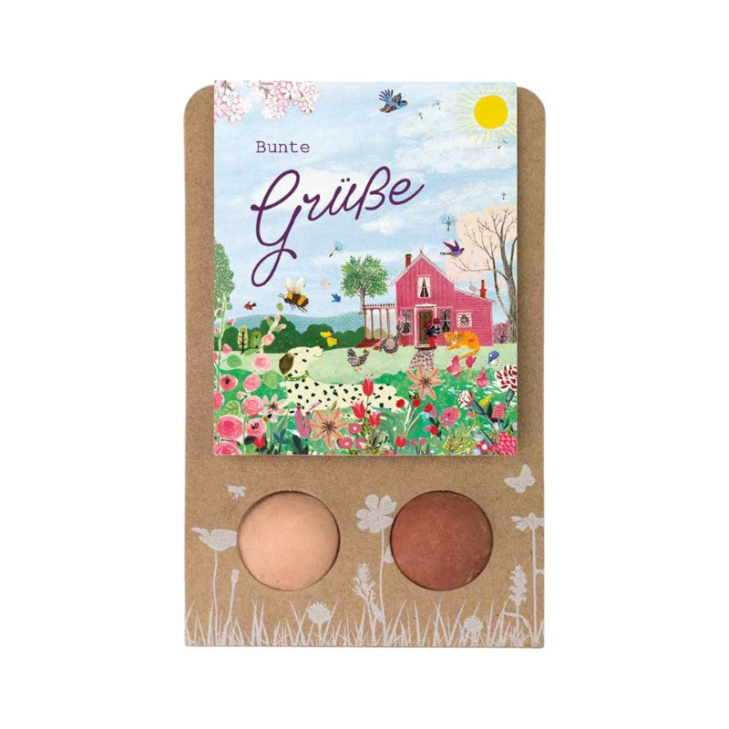 Blossombs Geschenkbox mit 2 Samenbomben Pink House