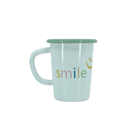 mumix Emaille Becher Smile, grün