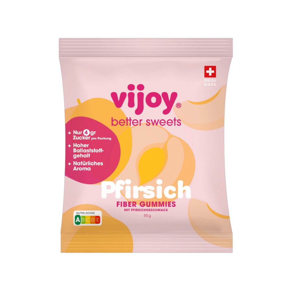 vijoy Fiber Gummies Pfirsich, 50g