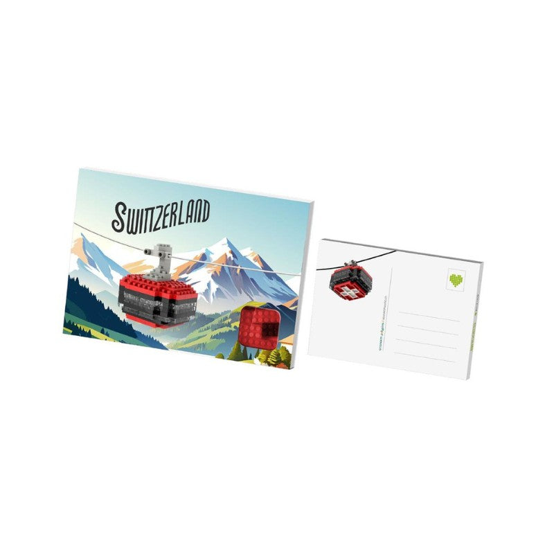 creanorm Brixies Postkarte Seilbahnkabine Schweiz