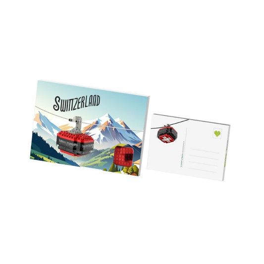 creanorm Brixies Postkarte Seilbahnkabine Schweiz