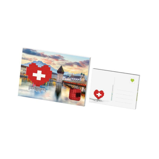 creanorm Brixies Postkarte Schweiz Herz Luzern