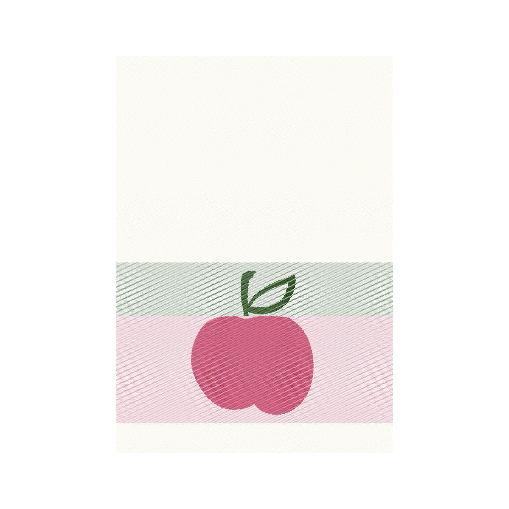 Geschirrtuch Apfel pink/beige